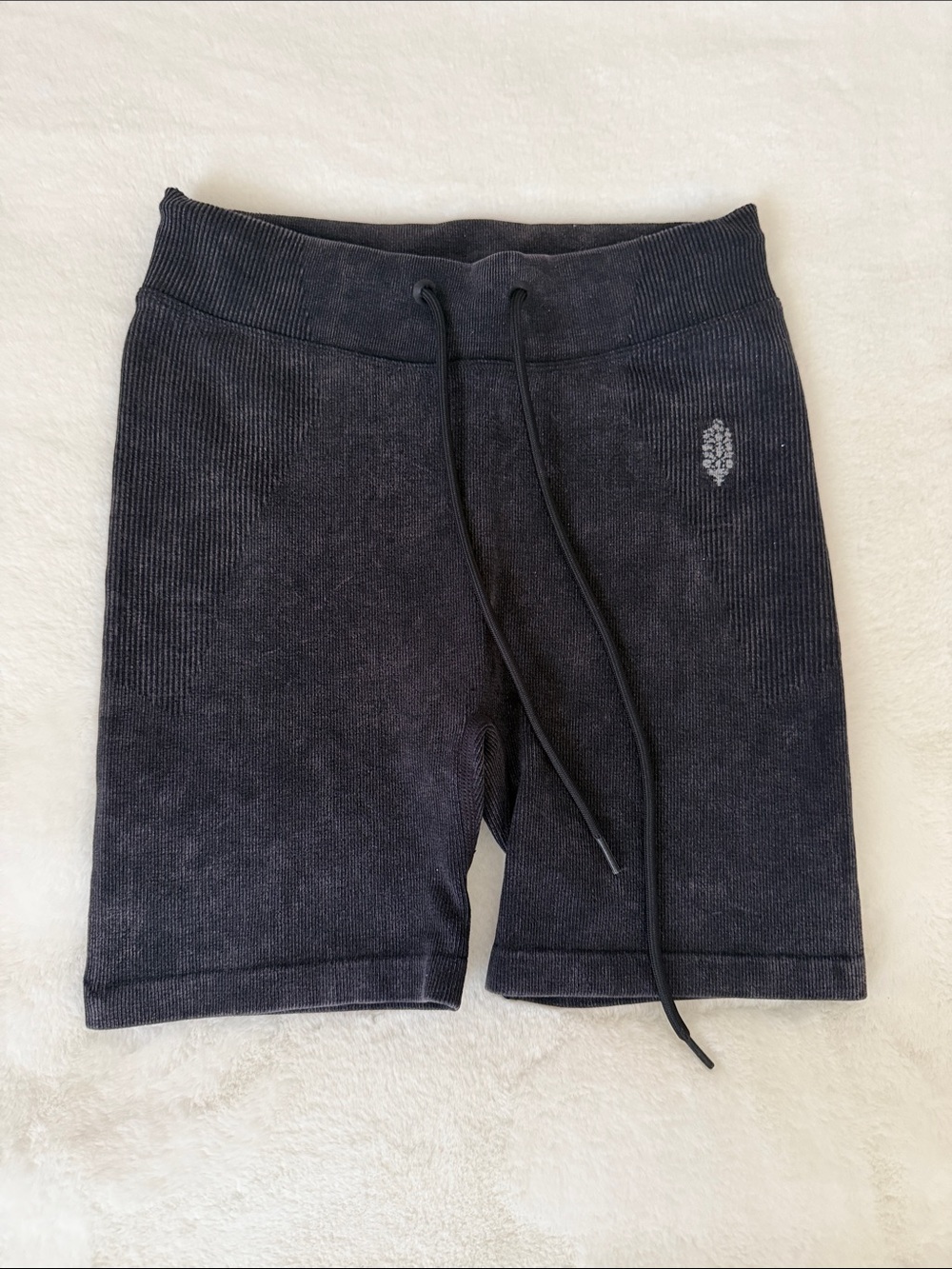 Free People Movement Charcoal Bike Shorts NWOT